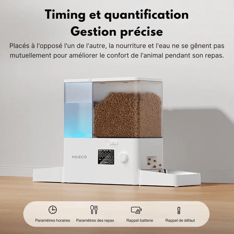 Distributeur Automatique De Croquettes Et D'eau Pour Chat