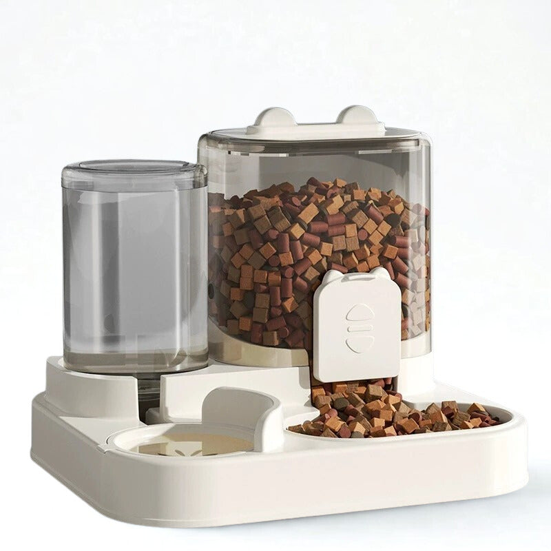 Distributeur eau et croquettes pour chat