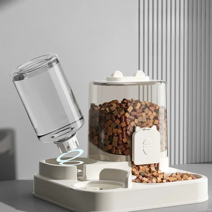 Distributeur Eau Et Croquettes Pour Chat | Blanc