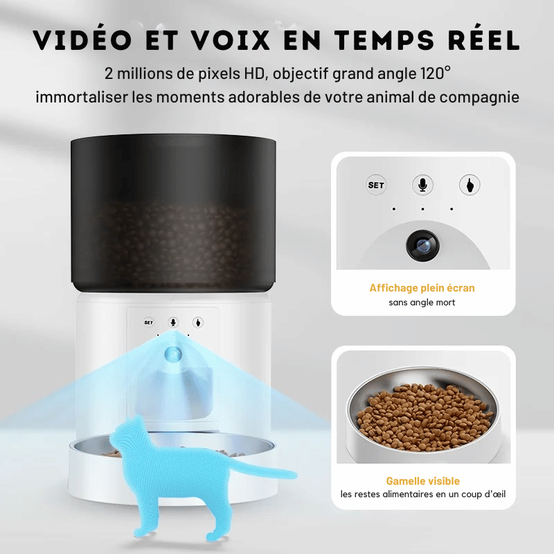 Meilleur Distributeur Automatique De Croquettes Pour Chat Avec Caméra