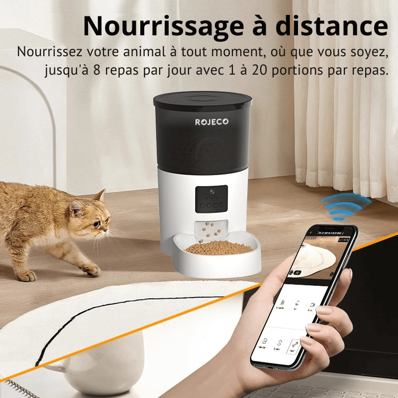 Distributeur De Croquettes Pour Chat Connecté
